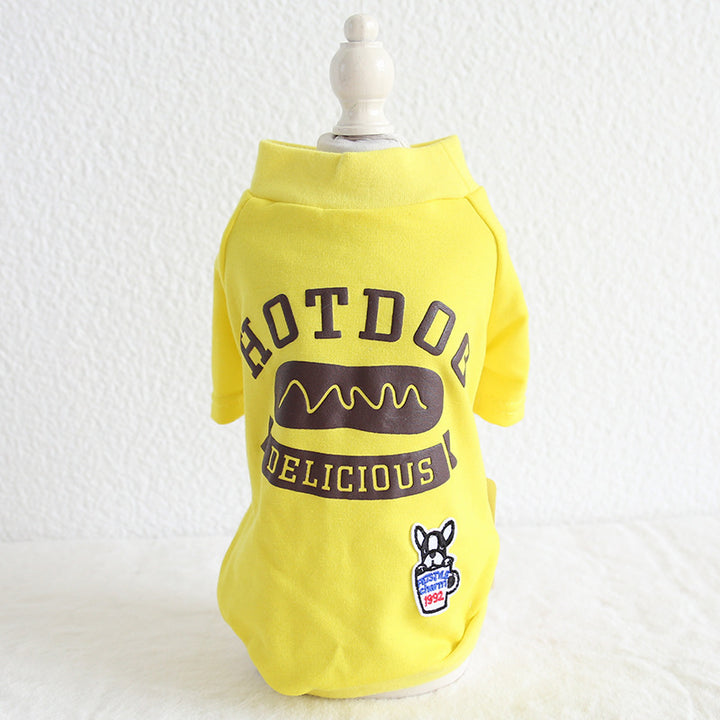 Hotdog Graphic Pet Hoodie – Fun, Playful, Delicious Style