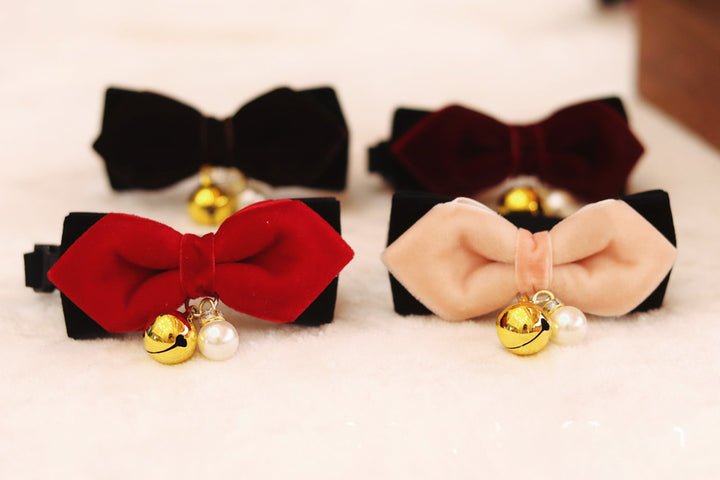 "Pet Bow Tie Collar with Bell – Cute & Elegant