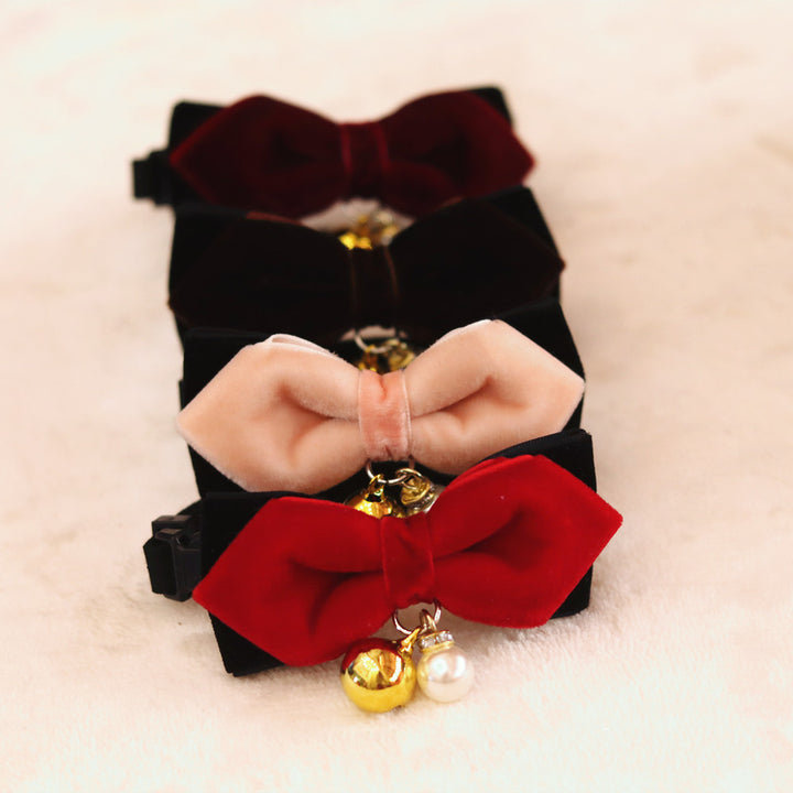 "Pet Bow Tie Collar with Bell – Cute & Elegant