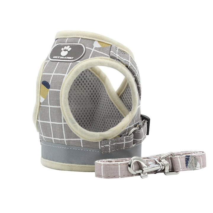 Breathable Dog Harness & Leash Set – Lightweight Comfort