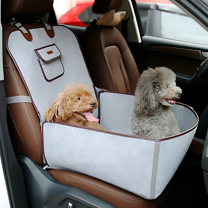 Retro Dual-Purpose Pet Car Mat: Stylish Front Seat Cushion