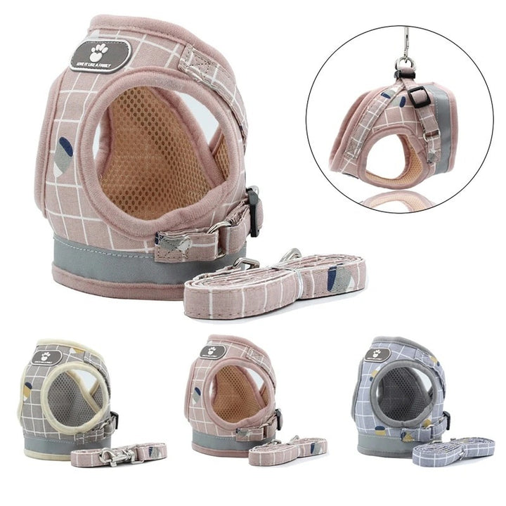 Breathable Dog Harness & Leash Set – Lightweight Comfort