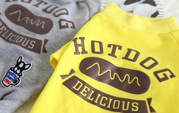 Hotdog Graphic Pet Hoodie – Fun, Playful, Delicious Style