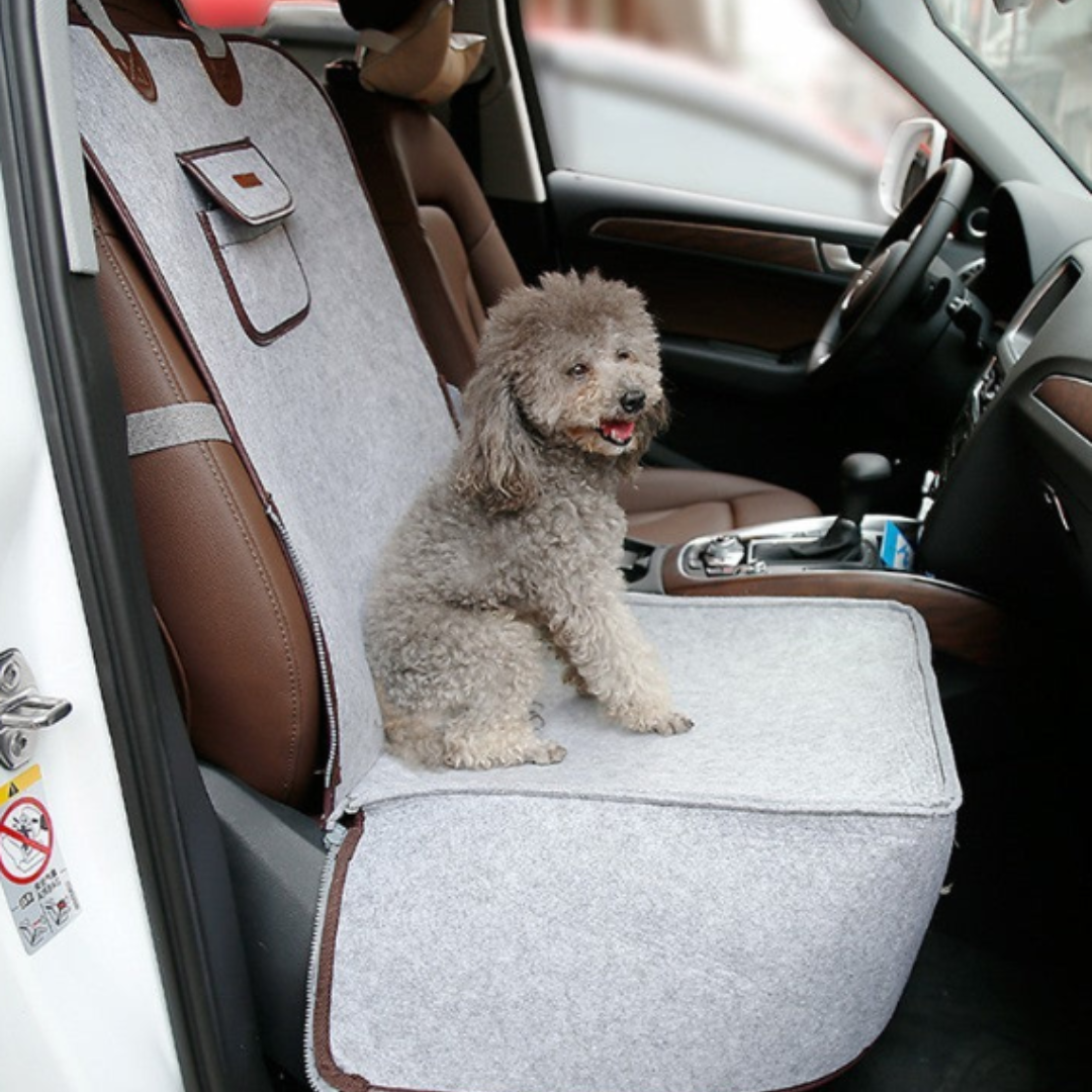 Retro Dual-Purpose Pet Car Mat: Stylish Front Seat Cushion