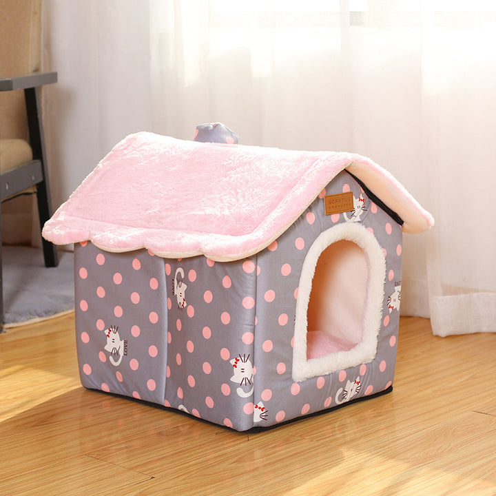 Cozy Washable Cat House: Removable, Creative Pet Nest