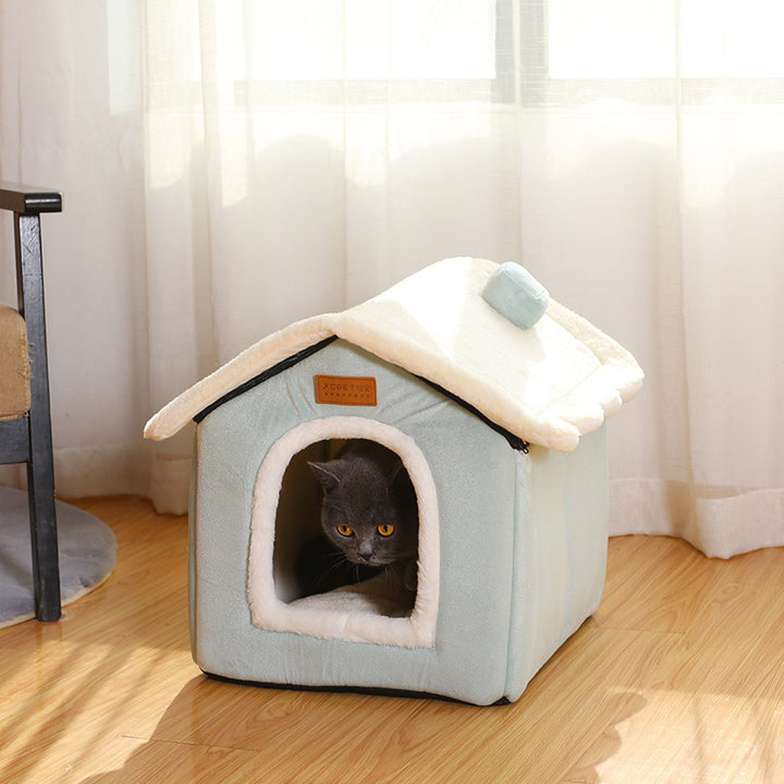 Cozy Washable Cat House: Removable, Creative Pet Nest