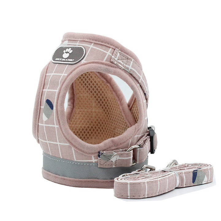 Breathable Dog Harness & Leash Set – Lightweight Comfort