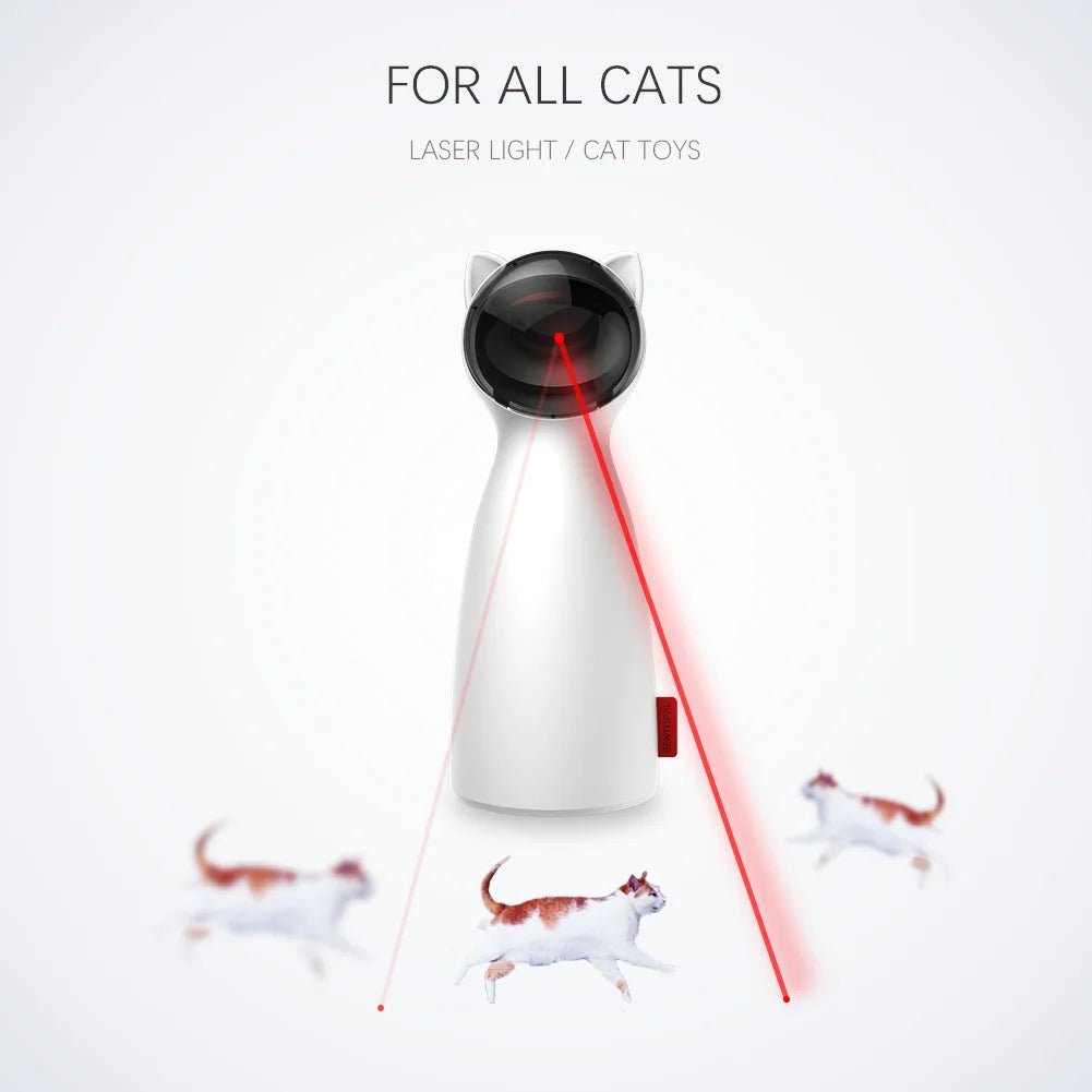 Cat Laser Toy Automatic,Interactive Toy for Kitten/Dogs - USB Charging,Placing High,5 Random Pattern,Automatic On/Off and Silent