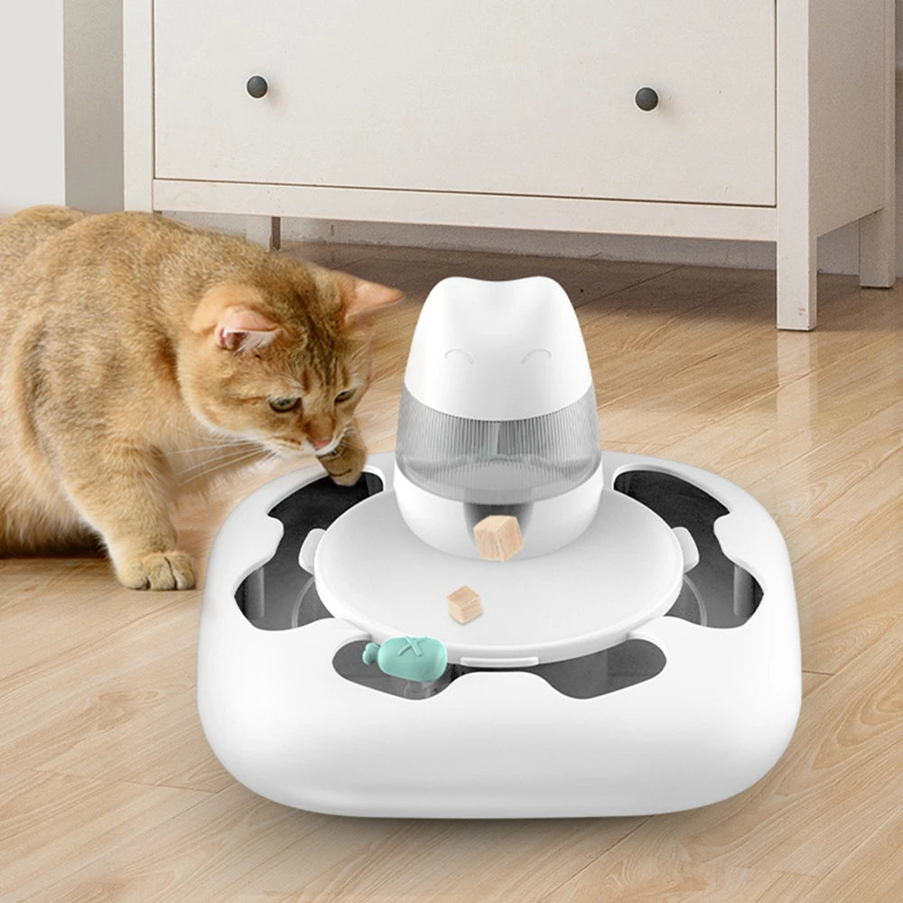 Cat Automatic Game Machine - Cat Treat Food Dispenser - Interactive Cat Toys Kitten Toy