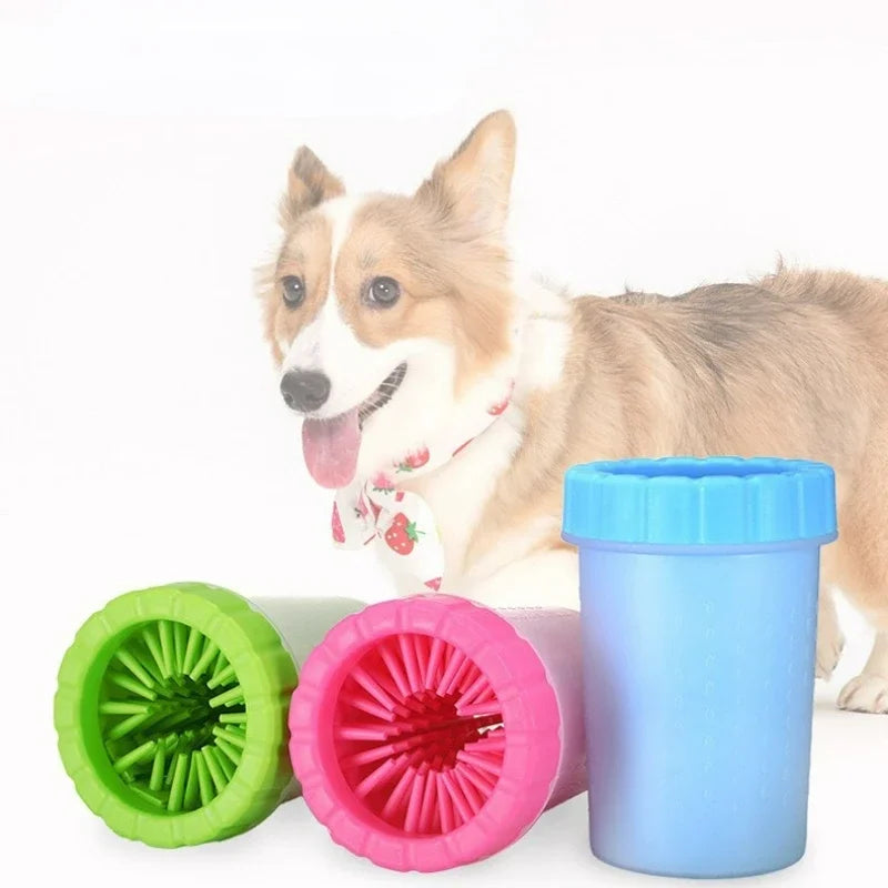 Pet Foot Washing Cup Dog Bath Pet Beauty Cleaning Wipe Portable Cat Dirty Paw Cleaning Wash Brush Cup