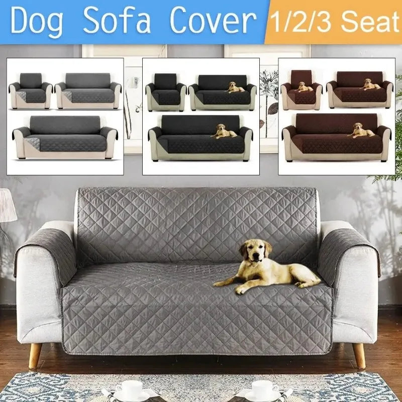 Solid Color Waterproof Sofa Cover Quilted Anti-wear Couch Cover for Pets Recliner Armchair Couches Slipcovers Seater Protect