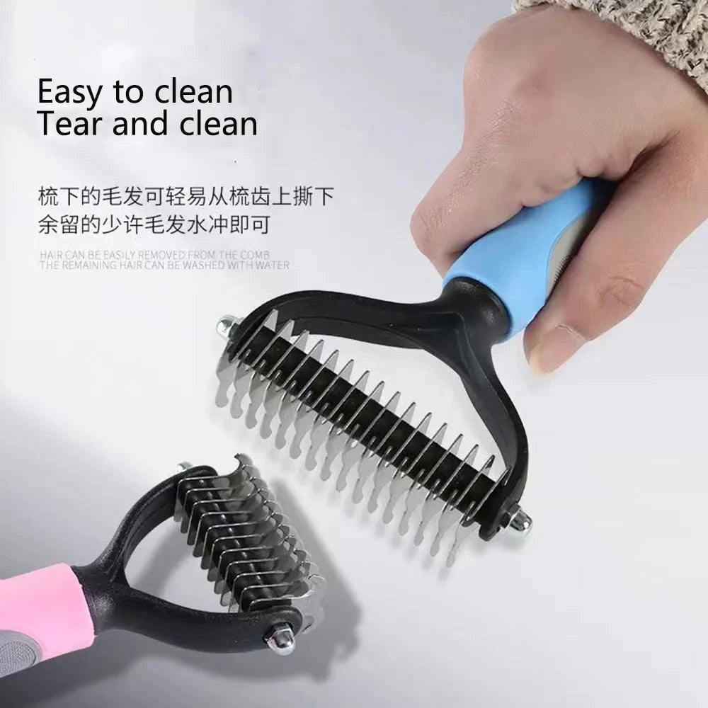 Professional Pet Deshedding Brush Dog Hair Remover Pet Hair Knot Cutter Puppy Cat Comb Brushes Dogs Grooming Shedding Supplies