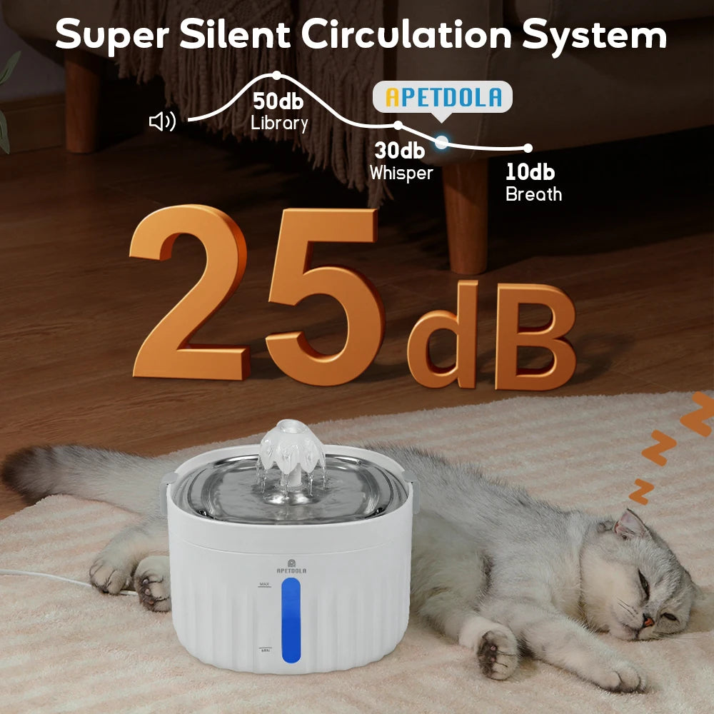 Cat Water Fountain Automatic Pet Water Dispenser for Cats Dogs 6-level Filtering System fp10