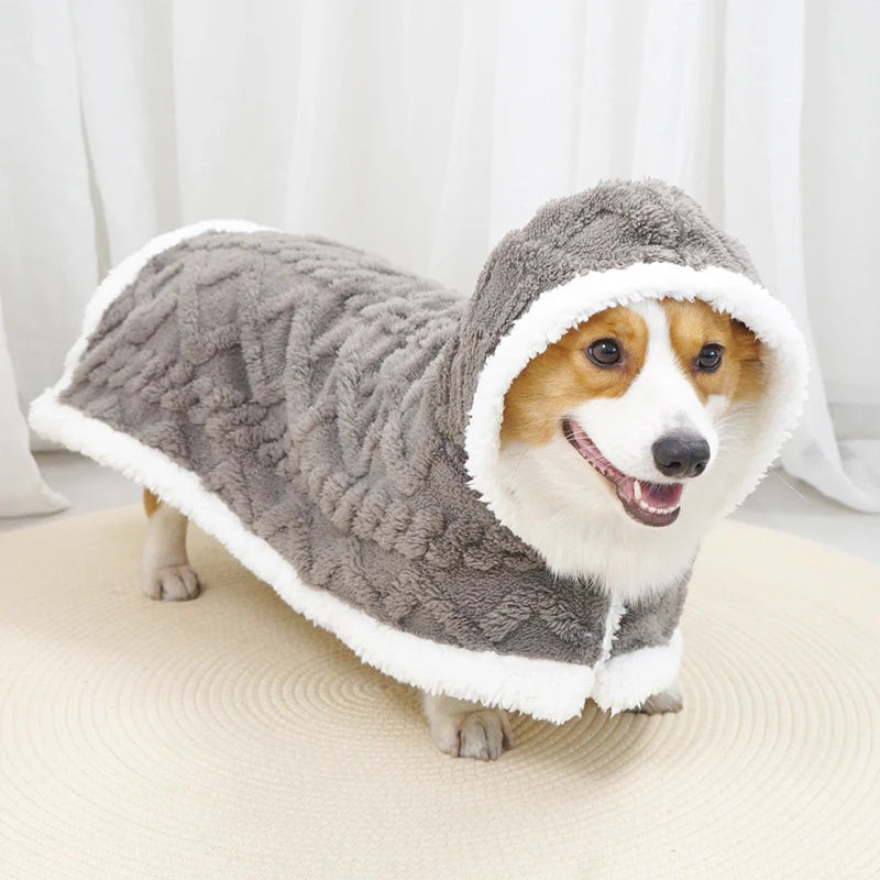 Winter Autumn Pet Flannel Shawl Blanket Dog Cat Warm Thicken Cloak Sweater Hoodie Puppy Sleeping Blanket Pet Coat