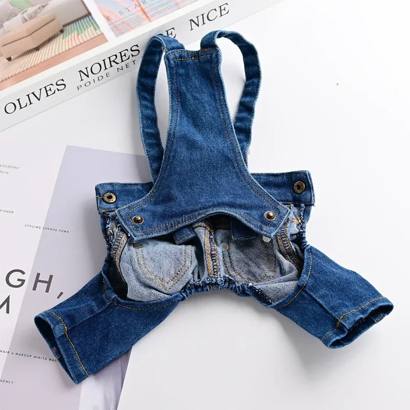 Dog Jumpsuit Pet Clothes For Dogs Coat Jacket Jean Dog Clothes French Bulldog Clothing For Small Dogs