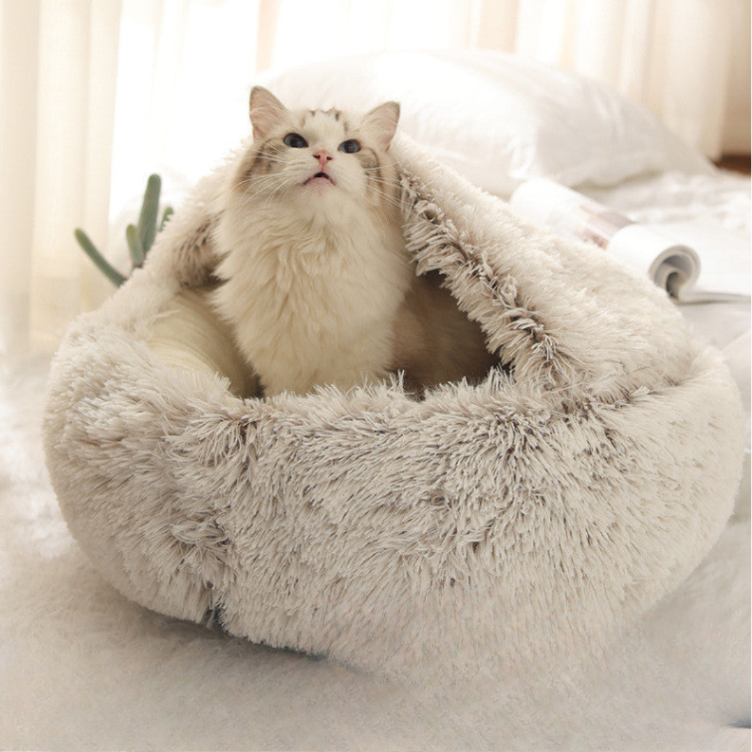 2-in-1 Plush Pet Bed – Cozy, Warm & Soft