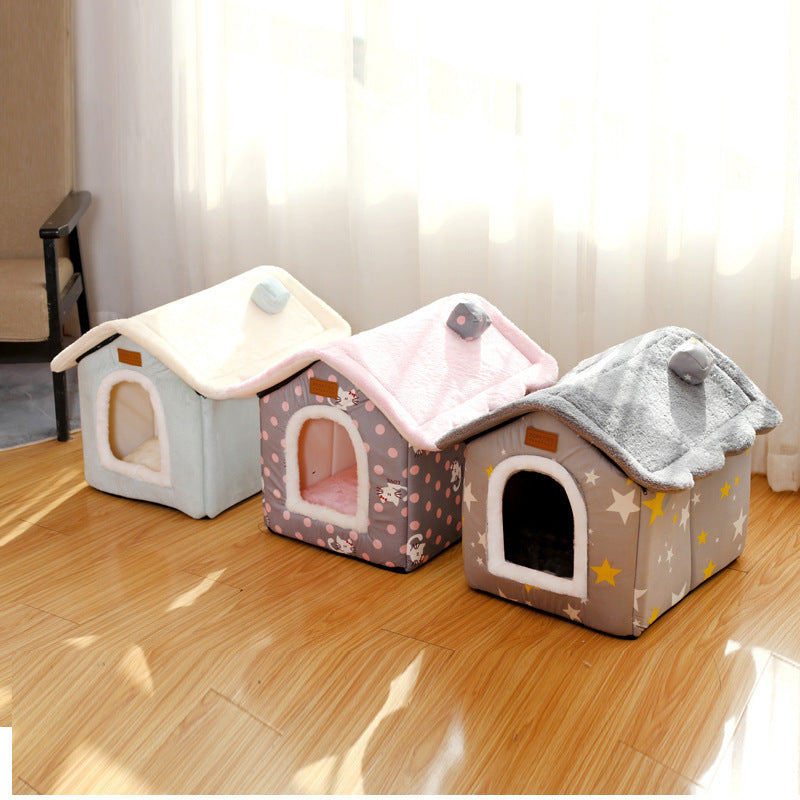 Cozy Washable Cat House: Removable, Creative Pet Nest