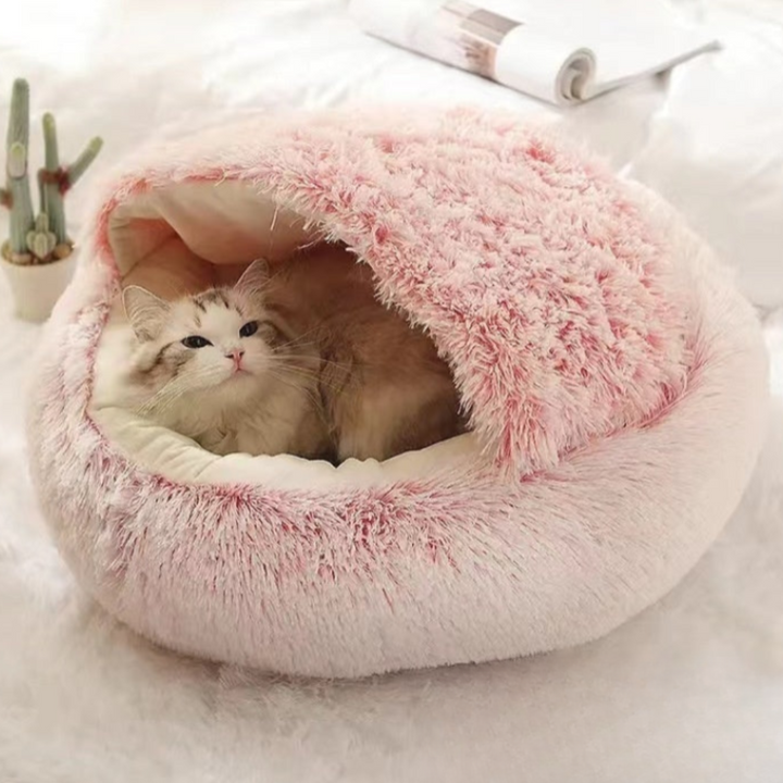 2-in-1 Plush Pet Bed – Cozy, Warm & Soft